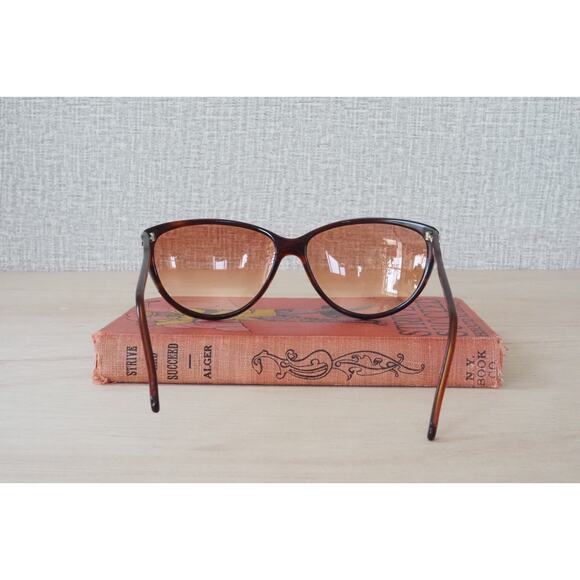 Vintage 1980s Oleg Cassini Sunglasses Academia Preppy Granny Chic Cat Eye